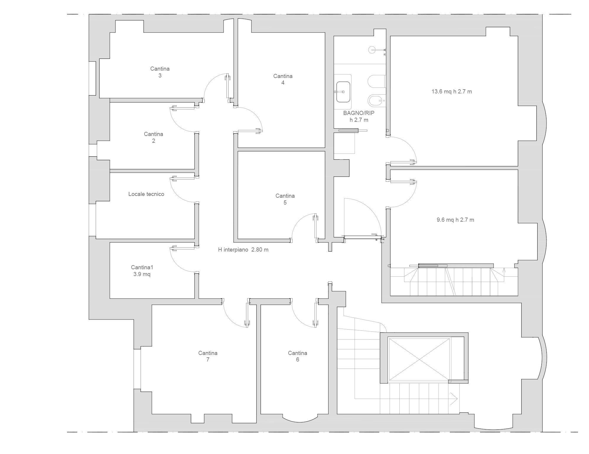 Piano Interrato — Dopo